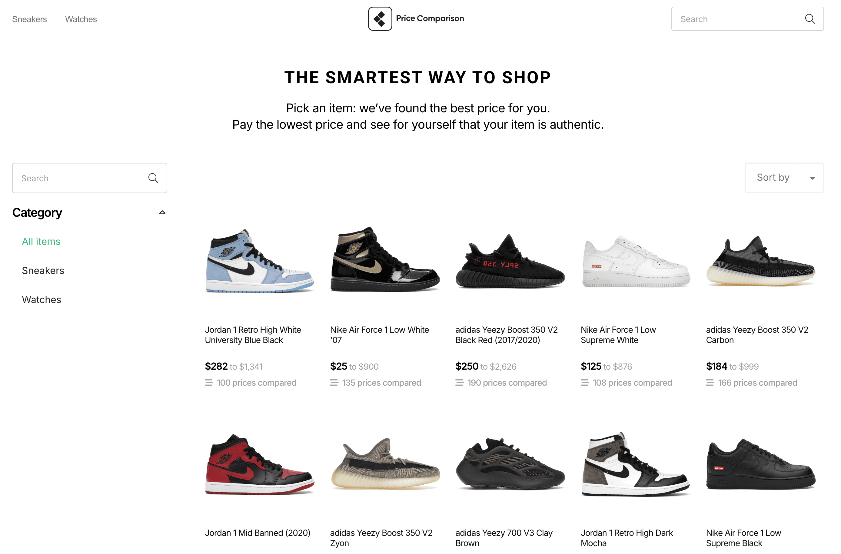 Luxury Price Comparison Frontend